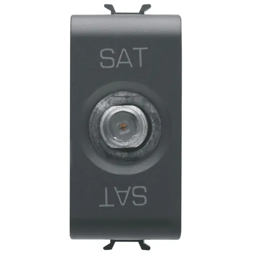 Priza tv/sat directa 0dB 1M Gewiss Chorus GW12371, negru satin