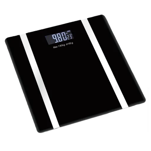 Cantar digital Rosberg R51650I, Pana la 180 kg, Bluetooth, Afisaj LCD, 17 functii, Auto shut-off, Negru