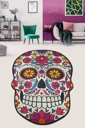 Covoras de baie, L'essentiel Maison, Skull Djt (80 x 140), 80x140 cm, Multicolor