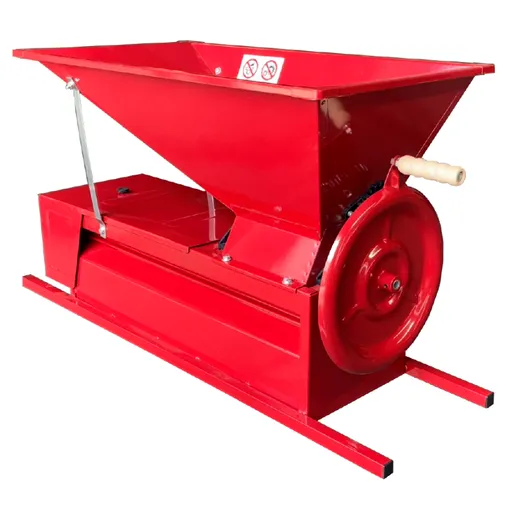 Zdrobitor struguri manual ZSM-100M cu desciorchinator si agitator, Cuva 50L, 1000 Kg/h