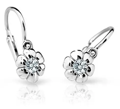 Cutie Jewellery Cercei din aur alb pentru copii C2151-10-X-2 alb