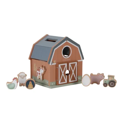 Little Dutch Little Farm Shape Sorter jucărie cu activități 18 m+ 1 buc