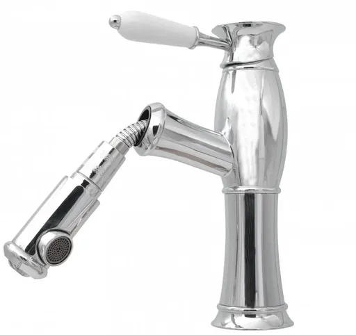 Baterie cu Dus Retractabil pentru Scafa Coafor/Frizerie, Retro Design