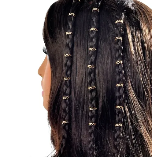 Accesorii Codite Afro Aurii Heart, Set 20 - 18657723