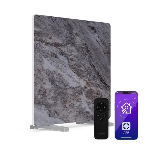 Klarstein Panou infraroșu MarmoHeat | 420 W | 6 - 12 m² | design marmură | 70 cm x 63 cm
