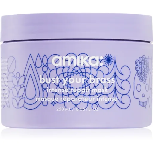 amika Bust Your Brass Cool Blonde Masca regeneratoare pentru părul blond şi gri 250 ml
