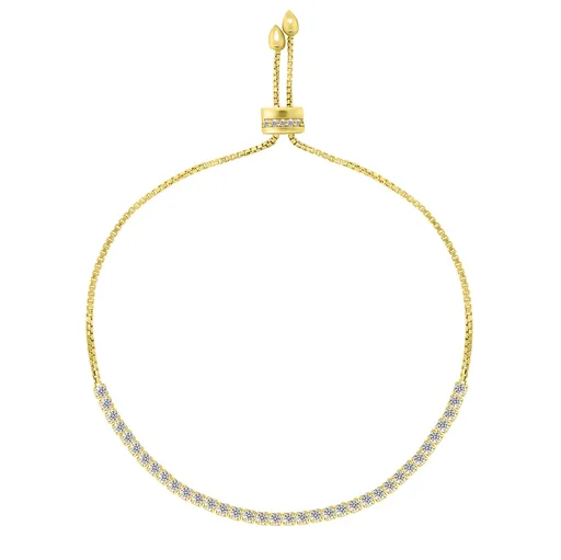 Brilio Silver Brățară elegantă placată cu aur cu pietre de zircon BRC91Y