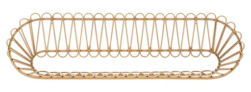 Raft de perete Panama, Mauro Ferretti, 162 x 43.5 cm, fier, maro