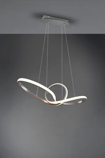 Lustra Sansa, RL, 80x26.5x150 cm, 28W, 1x SMD, metal, nichel mat