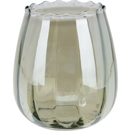 Suport pentru lumânări tip pastilă, 10 x 9 cm, verde