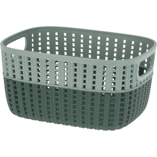 Coș de plastic Duo, verde, 23,5 x 17,5 x 11,5 cm, verde