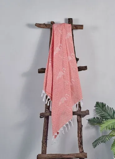 Prosop de plaja, L'essentiel Maison, Flamingo, Roz somon