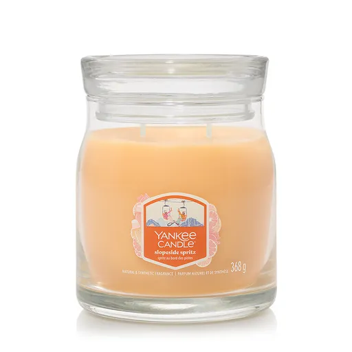 Yankee Candle lumânare parfumată Signature în pahar mediu Slopeside Spritz, 368 g, galben, S