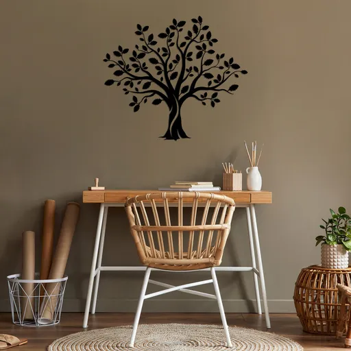 Decoratiune de perete, Monumental Tree 14, Dimensiune: 85 x 74 cm, Negru