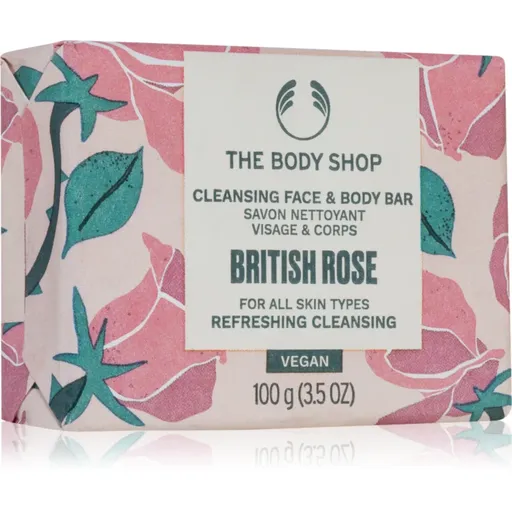 The Body Shop British Rose Cleansing Bar săpun solid corp si fata 100 g