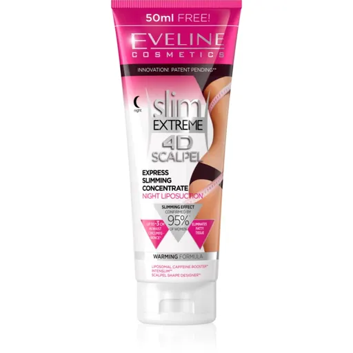 Eveline Cosmetics Slim Extreme 4D Scalpel ser de noapte super concentrat cu efect de încălzire 250 ml