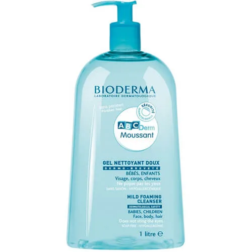 Bioderma Gel delicat de curățare pentru copii ABCDerm Moussant 1000 ml - 3401397163618