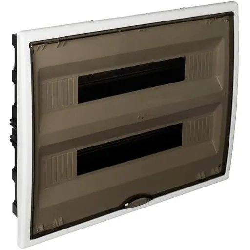 Tablou electric Solera Arelos 8206PF, 40 module, incastrat, IP40, 353x423x88 mm, plastic, usa fumurie, rama alba