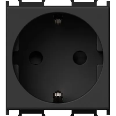 Modul Priza SCHUKO 1P 16A ST IP20 2M negru, set 10 buc, TEM Modul TEM-VM10SB-P