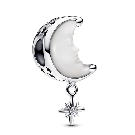 Pandora Mărgea din argint Lună și Stea nordică Moments 793594C01