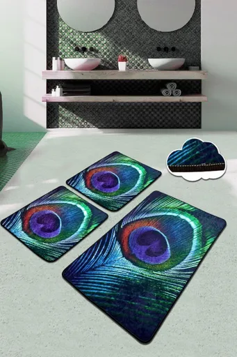 Set covorase de baie, L'essentiel Maison, Peacock, Multicolor