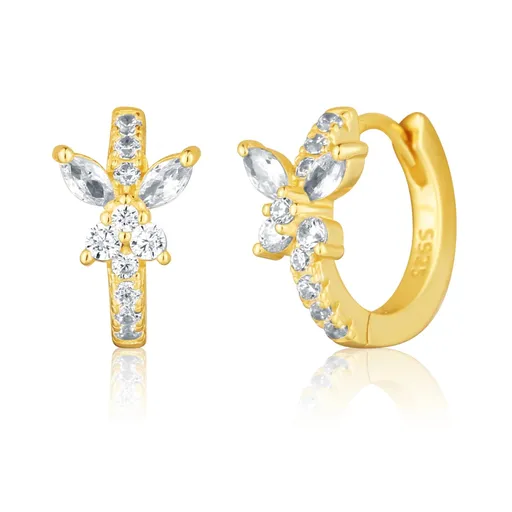 JVD Cercei strălucitori placați cu aur Fluturi cu zircon SVLE0798SH2GO00