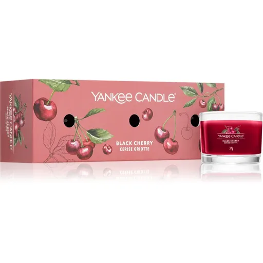 Yankee Candle Black Cherry set cadou 3x37 g