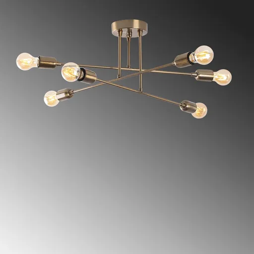 Lustra, Fleur - 1504, Tatum, 66 x 66 x 27 cm, 6 x E27, 40W, aramiu antic