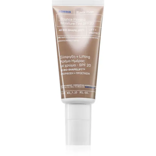 Korres Black Pine 4D Bounce cremă hidratantă nuanțatoare pentru fermitatea pielii SPF 20 40 ml