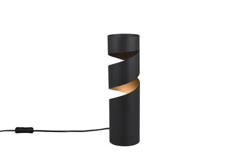 Lampa de masa Stream, TRIO, 12x35 cm, 10W, 1x GU10, metal, negru mat