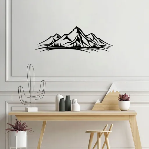 Decoratiune de perete, Cebekler, 70 x 23 cm, Negru