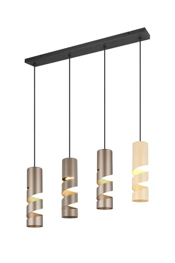 Lustra Stream, TRIO, 80x9x150 cm, 10W, 4x GU10, metal, multicolor