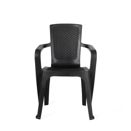 Scaun din ratan Night 52 x 56 x 84 cm, negru