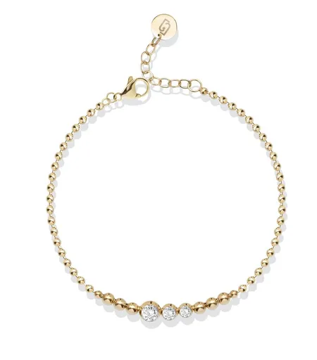 Liu Jo Brățară sferică placată cu aur cu cristale LJ2830