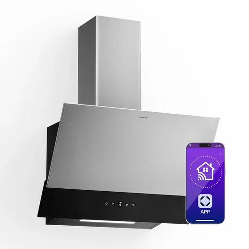 Klarstein Hota Verosteel, Elegantă, minimalistă, performantă, Clasa energetică A, 624 m³/h, 60 cm