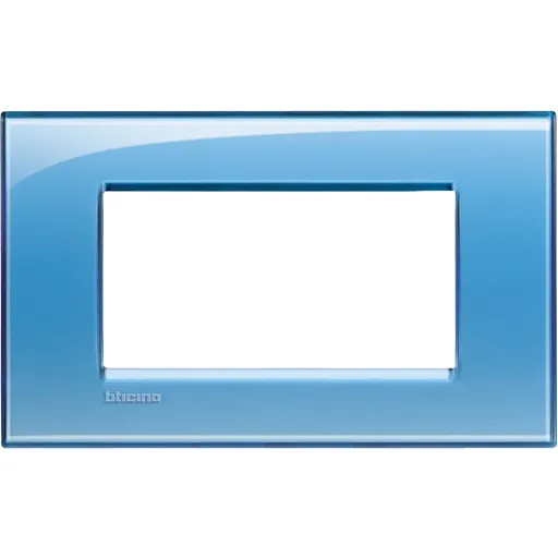 Rama ornament 4 module Bticino Living Light LNA4804AD, albastra