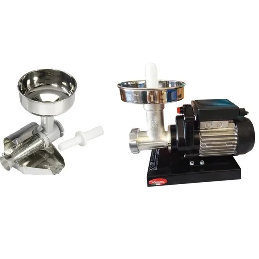 Masina de Tocat Carne Electrica nr.5, Reber - Italia 9502NI, 400W, 50-100 KG/H, Accesorii Inox + Accesoriu Stors Rosii Reber 8710 N, nr. 3, Accesorii