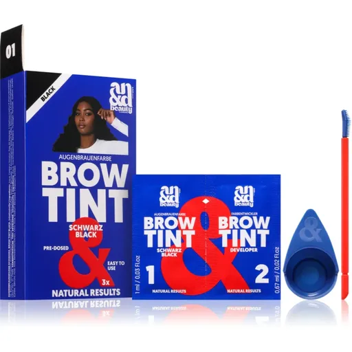 A.N.D. Beauty Brow Tint culoare pentru sprancene culoare Black 3x1.67 ml