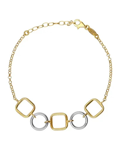 Victoria Cruz Brățară modernă bicoloră din argint Nivola A5511-BP