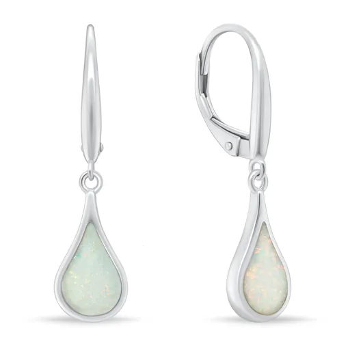 Brilio Silver Cercei lungi din argint cu opale sintetice EA1161W