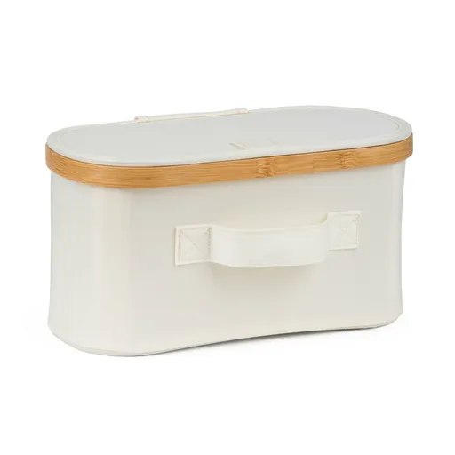 Cutie de depozitare G21 30 x 15 x 15 cm, dinbambus cu capac, bejz, bej