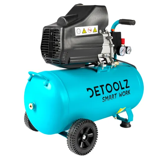 Compresor Aer 50L Detoolz DZ-C333 cu Ulei, 1680 W, Debit  206L / min, 8 bar, 2 Prize de Aer