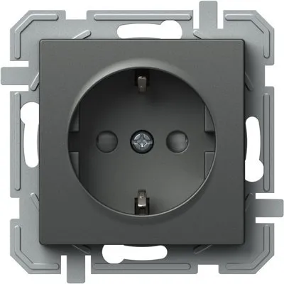 Logiq Priza SCHUKO borne automate 1P 16A Antracit, TEM Modul TEM-VQ12ATXO-U