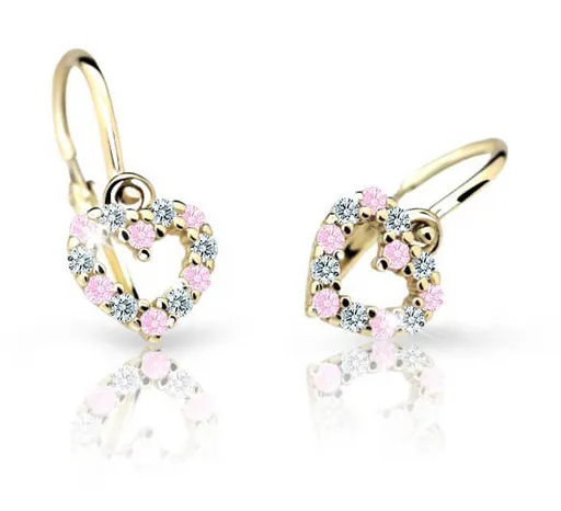 Cutie Jewellery Cercei pentru copii din aur galben C2157-10-X-1 roz