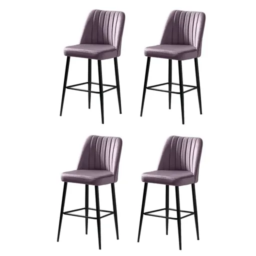 Set de scaune de bar Vento Lilac and Black, 4 buc., mov, 4 buc