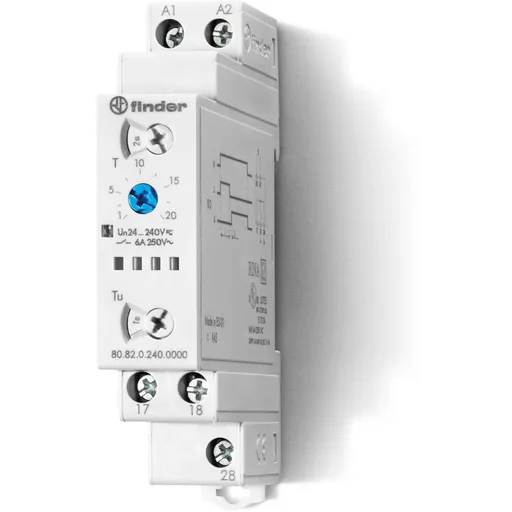 Releul de timp cu o singura functie (comutatie stea-triunghi SD) si multi-tensiune Finder 80.82.0.240.0000