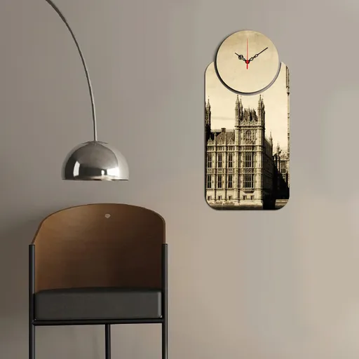 Ceas de perete, YMS-35, Dimensiune: 68 x 32 cm, Multicolor