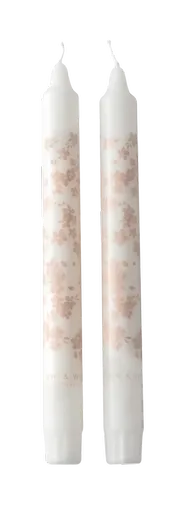 Lumânare roz, 2 buc colecția Slåpeblom - Wik & Walsøe