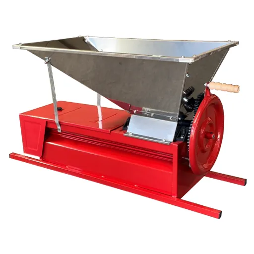 Zdrobitor struguri manual ZSM-100S cu desciorchinator si agitator, Cuva INOX 50L, 1000 Kg/h