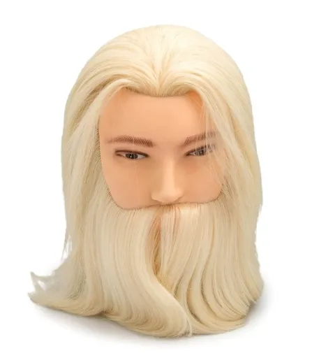 Cap Manechin Barbat cu Barba, Blond + Suport de Prindere